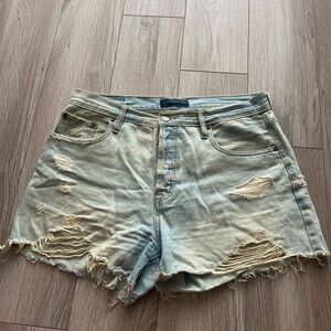 Aeropostale Blue Distressed Jean Shorts